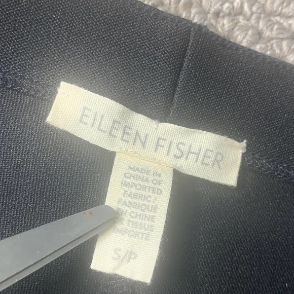 Eileen Fisher Womens Pants Size Small Black Coated Skinny Leg Pull On Mid Rise - Picture 10 of 12
